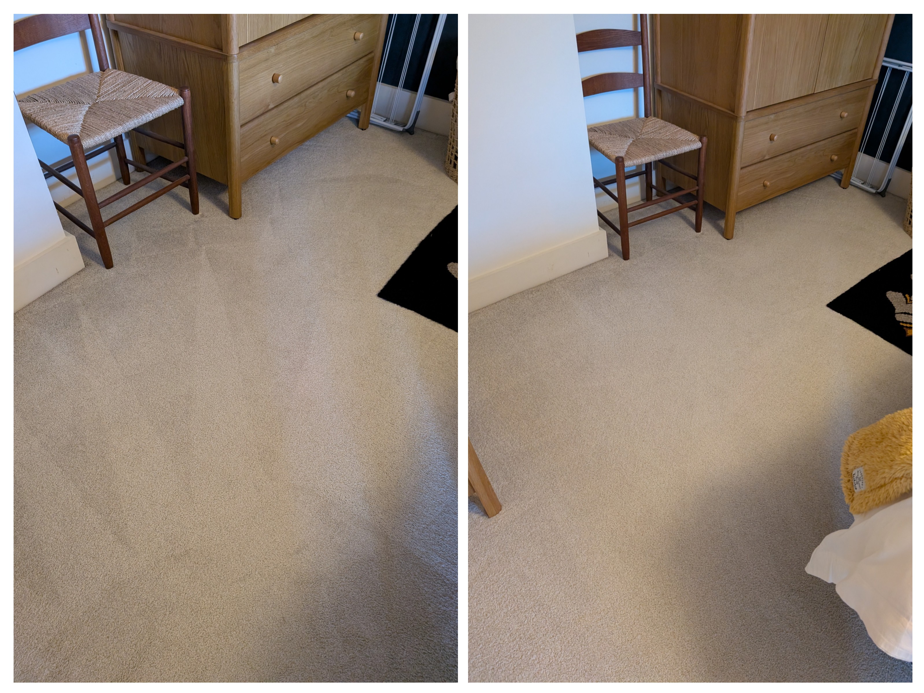 Carpet cleaning before and after in Hailsham