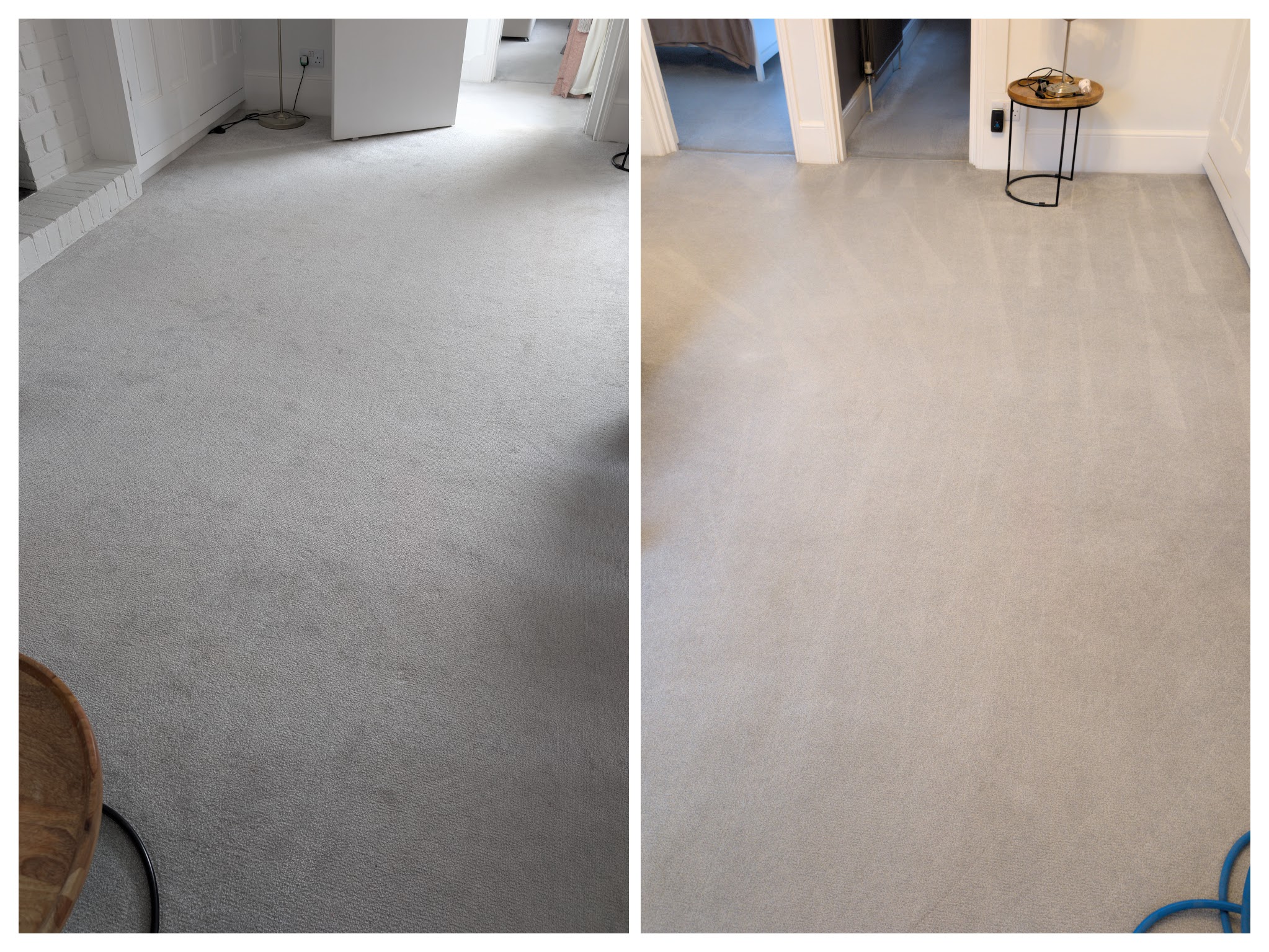 Carpet cleaning before and after in Hailsham