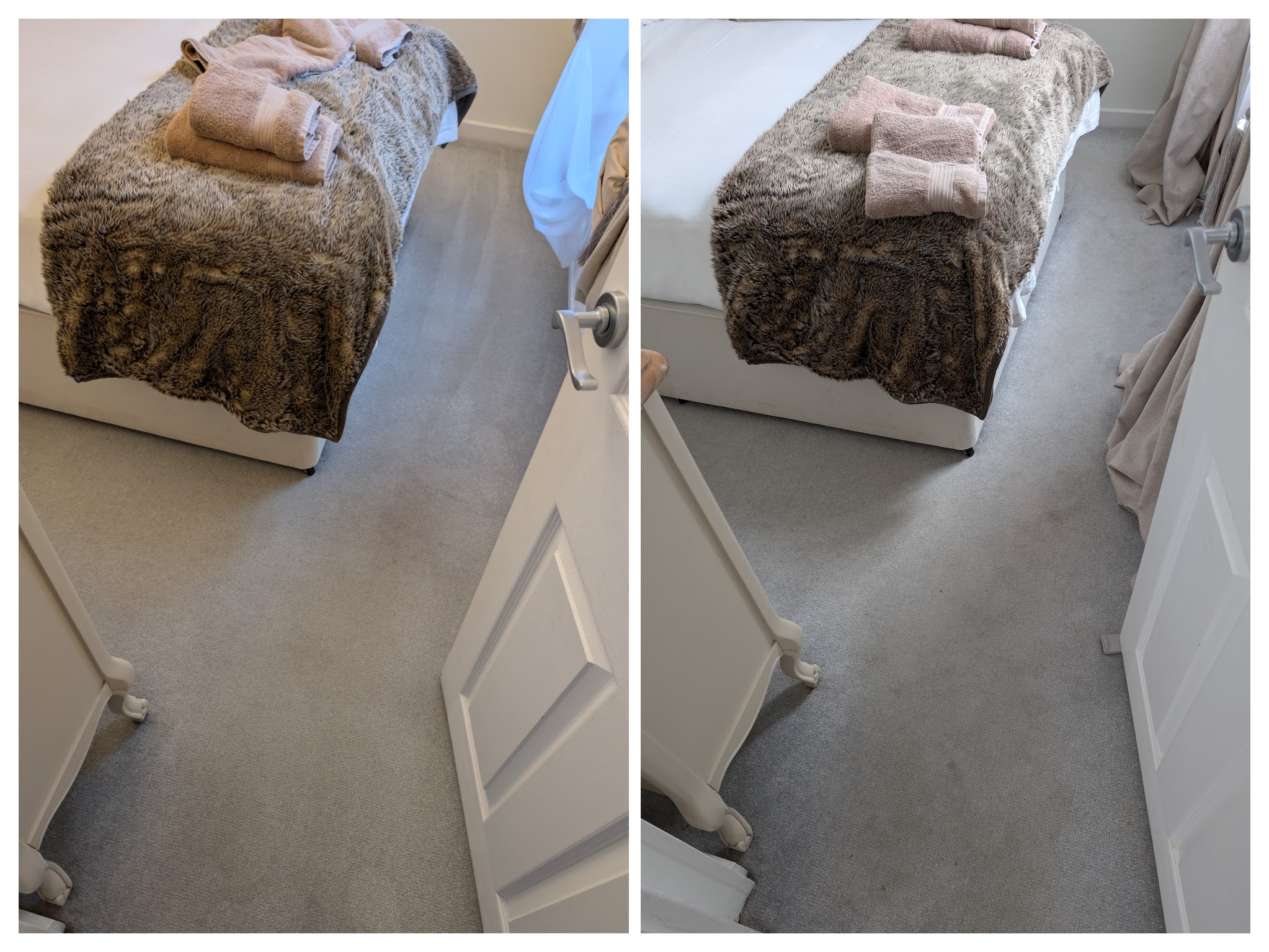 Carpet cleaning before and after in Hailsham