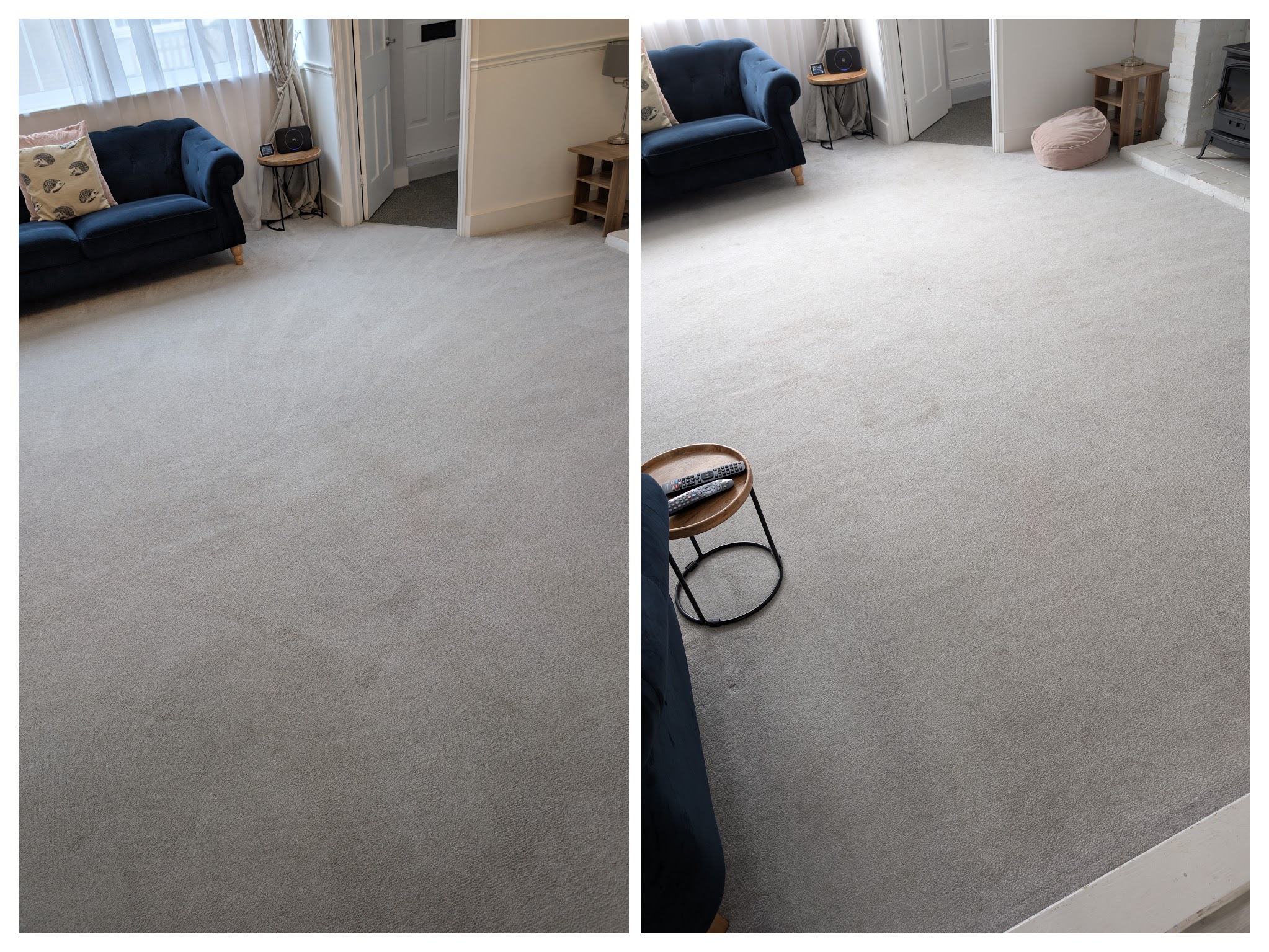 Carpet cleaning before and after in Hailsham